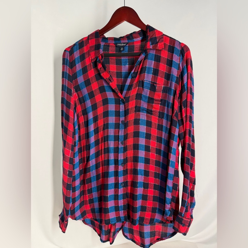 Lucky Brand Red and Blue Checkered Shirt
